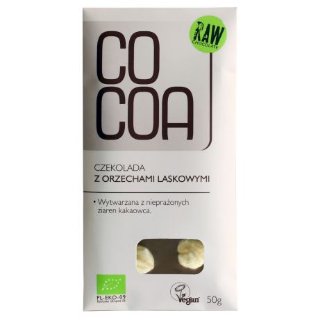 CZEKOLADA Z ORZECHAMI LASKOWYMI BIO 50 g - COCOA (COCOA )