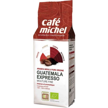 KAWA MIELONA ARABICA 100 % ESPRESSO GWATEMALA FAIR TRADE BIO 250 g - CAFE MICHEL (CAFE MICHEL )