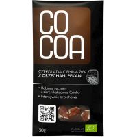 CZEKOLADA GORZKA Z ORZECHAMI PEKAN BIO 50 g - COCOA (COCOA )