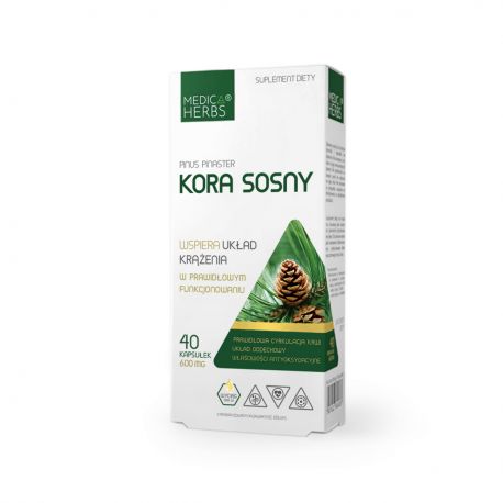 MEDICA HERBS Kora Sosny 600mg, 40 kaps. (390mg OPC) (MEDICA HERBS)