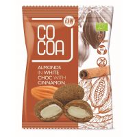 MIGDAŁY W BIAŁEJ POLEWIE Z CYNAMONEM BIO 70 g - COCOA (COCOA )