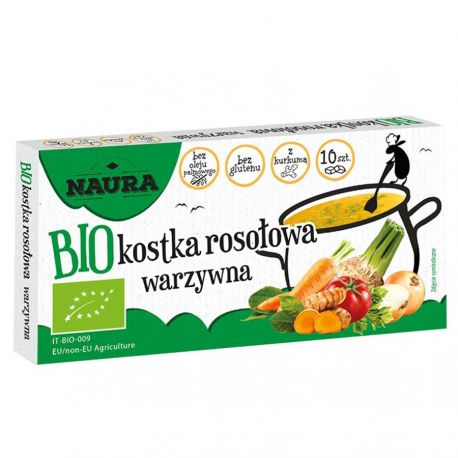Kostka rosołowa warzywna Naura BIO, 100g (Naura)