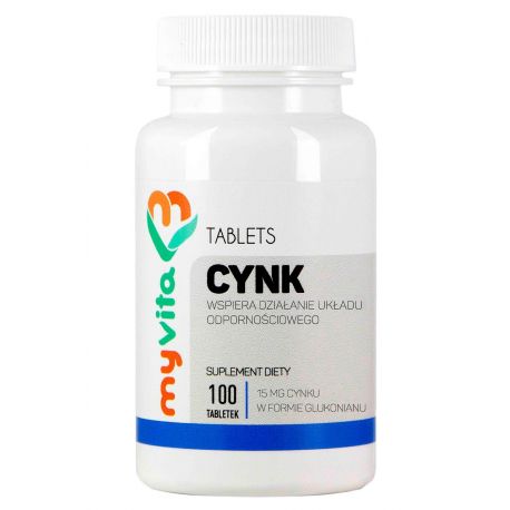 MyVita Cynk - glukonian 15mg, 100tabl. (MYVITA)