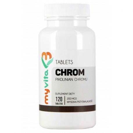 MyVita Chrom 200mcg, 120tabl. - pikolinian chromu (MYVITA)