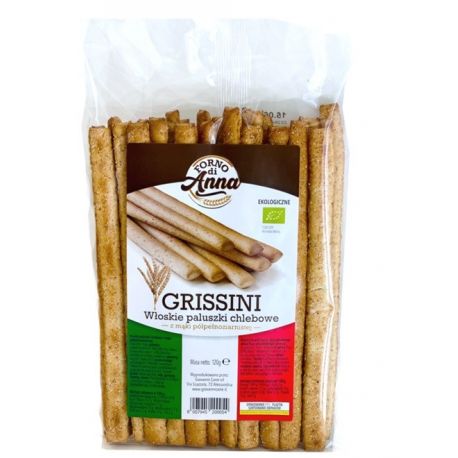 Grissini z mąki półpełnoziarnistej BIO 120 g (FORNO DI ANNA)