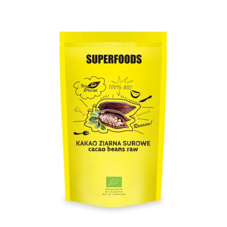 SUPERFOODS Kakao ziarna całe surowe BIO 200g BIO PLANET (BIO PLANET)