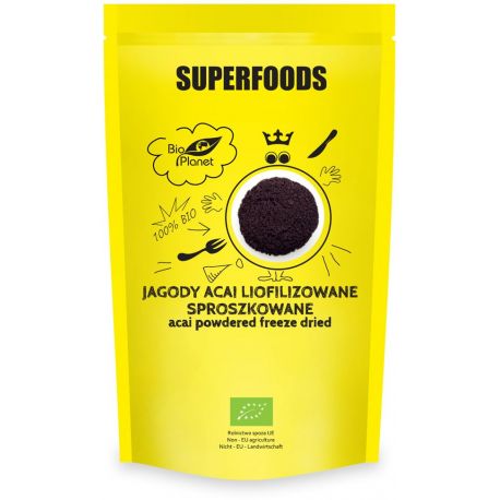 SUPERFOODS Jagody Acai liofilizowane sproszkowane BIO 100g BIO PLANET (BIO PLANET)