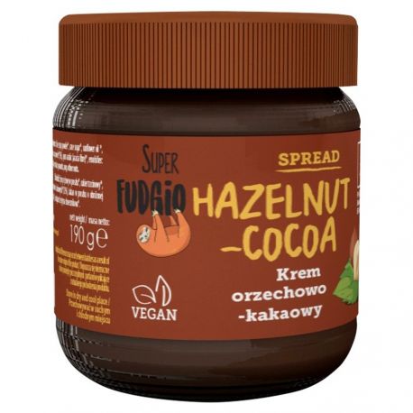 Krem orzechowo–kakaowy bezglutenowy Super Fudgio BIO, 190g