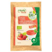 Kisiel o smaku truskawkowym z truskawkami i witaminą C bez dodatku cukru Vitally Food BIO 38g (Vitally Food)