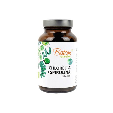 CHLORELLA + SPIRULINA TABLETKI BIO 120 g (1 TABLETKA 400 mg) – BATOM