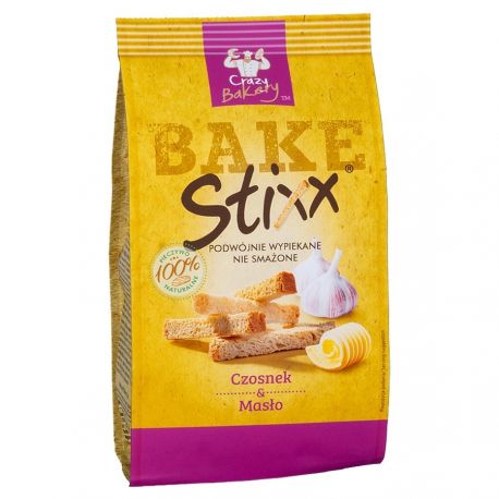 Paluszki chlebowe Czosnek i Masło BAKE Stixx, 60g