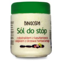 BINGOSPA Sól do stóp z ekstraktem z kasztanowca i olejkiem z drzewa herbacianego 550g (BINGOSPA)