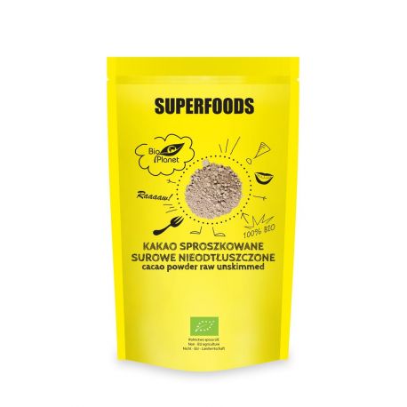 SUPERFOODS Kakao sproszkowane surowe nieodtłuszczone BIO 150g BIO PLANET