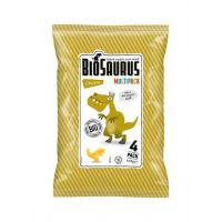 Chrupki kukurydziane Dinozaury o smaku serowym BEZGL. BIO 4x15 g (BIOSAURUS)